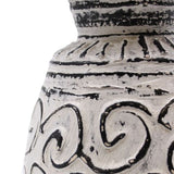 HatiNest Swirls Shaped Dry Flowers Vase - Cream