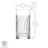 Rinkit Wave Highball Glasses 390ml - Pack of 6