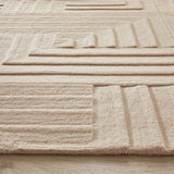 The Rugs Maze Grey Geometric Wool Rug - Hand-Tufted 17 mm