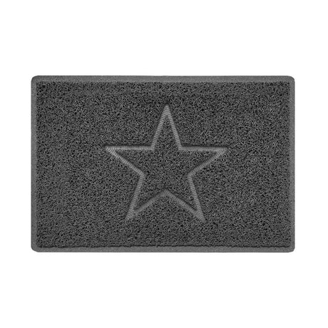 Nicoman Indoor Spaghetti Door Mat Embossed Star - Dark Grey