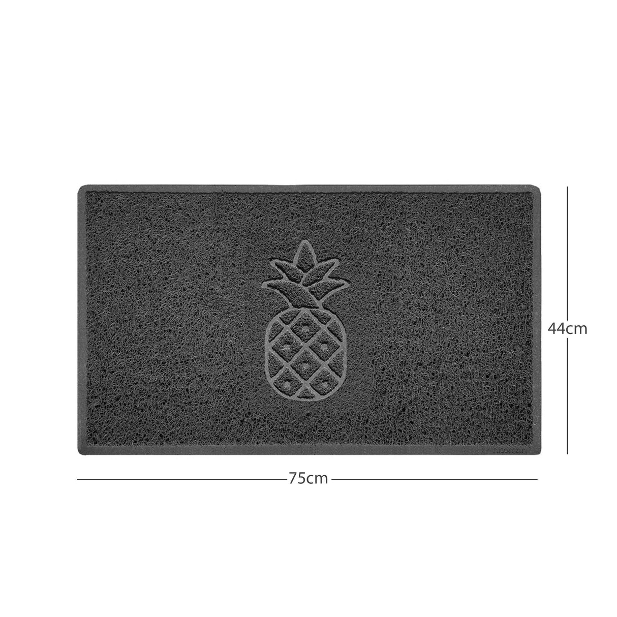 Nicoman Embossed Pineapple Grey Spaghetti Door Mat