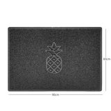 Nicoman Embossed Pineapple Grey Spaghetti Door Mat