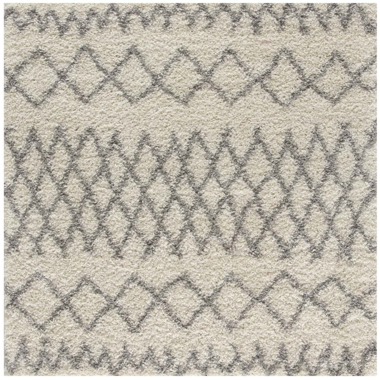 Moroccan Ivory Grey Shaggy Rug 900 | The Rugs
