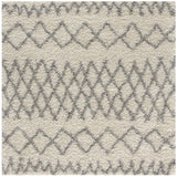 Moroccan Ivory Grey Shaggy Rug 900 | The Rugs