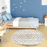 Moroccan Ivory Grey Shaggy Rug 900 | The Rugs