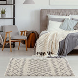Moroccan Ivory Grey Shaggy Rug 900 | The Rugs