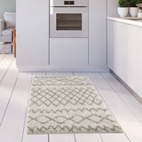 Moroccan Ivory Grey Shaggy Rug 900 | The Rugs