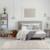 Moroccan Ivory Grey Shaggy Rug 900 | The Rugs