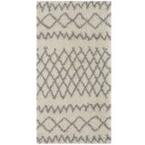 Moroccan Ivory Grey Shaggy Rug 900 | The Rugs