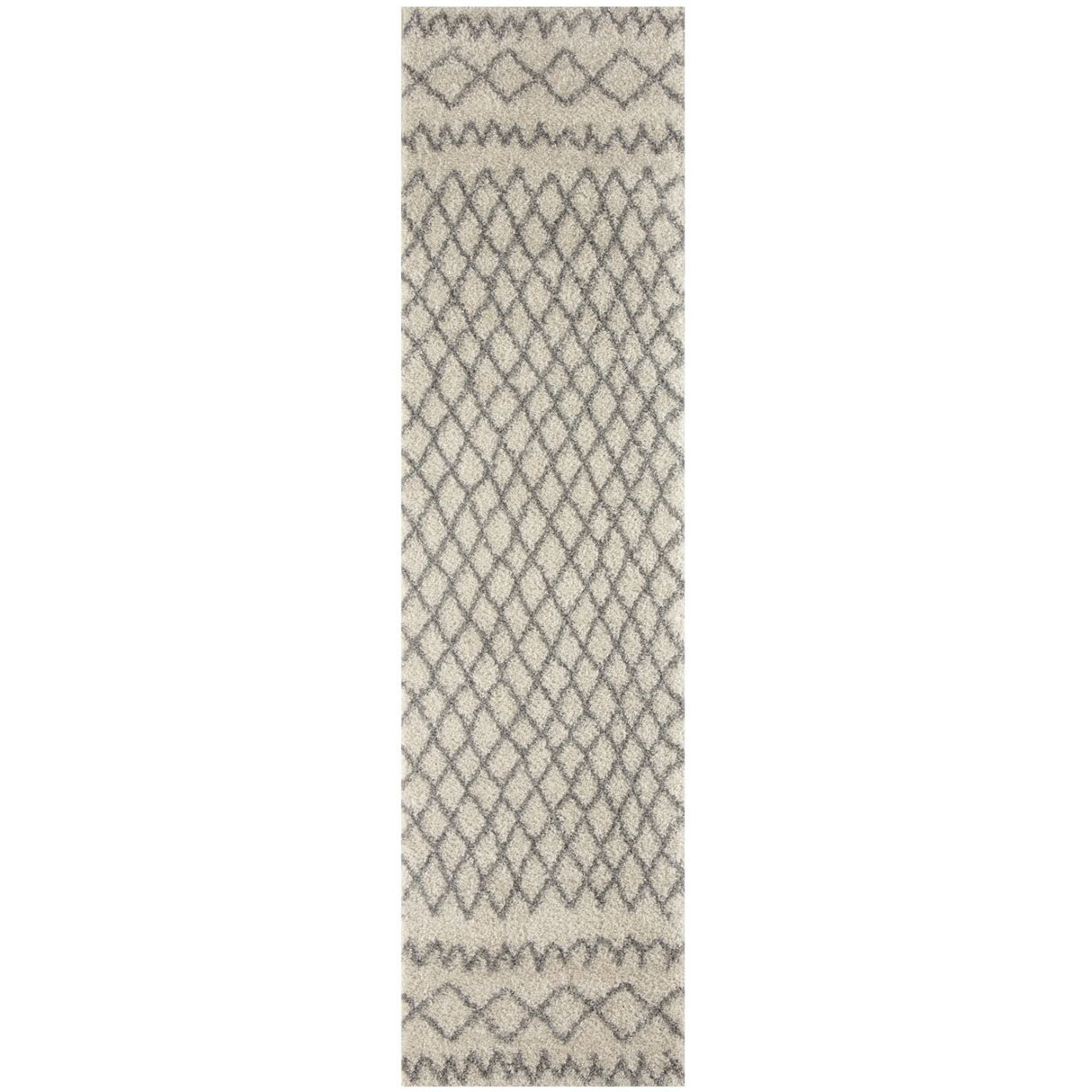 Moroccan Ivory Grey Shaggy Rug 900 | The Rugs