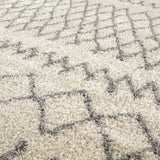 Moroccan Ivory Grey Shaggy Rug 900 | The Rugs