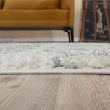 Moroccan Ivory Grey Shaggy Rug 900 | The Rugs