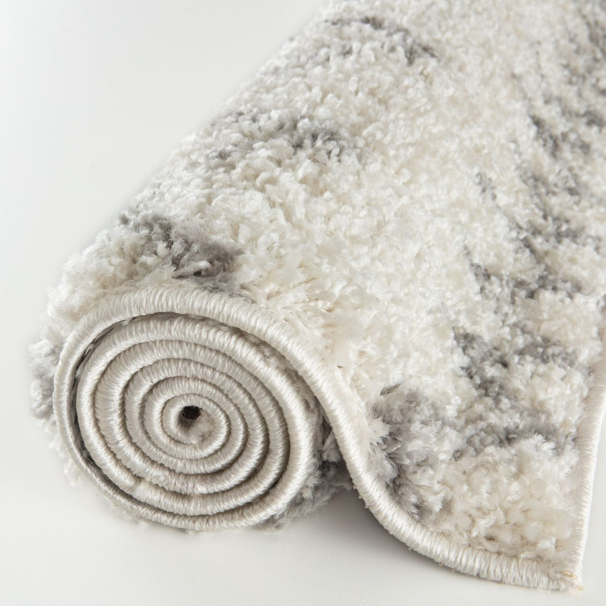 Moroccan Ivory Grey Shaggy Rug 900 | The Rugs