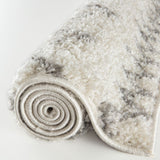 Moroccan Ivory Grey Shaggy Rug 900 | The Rugs