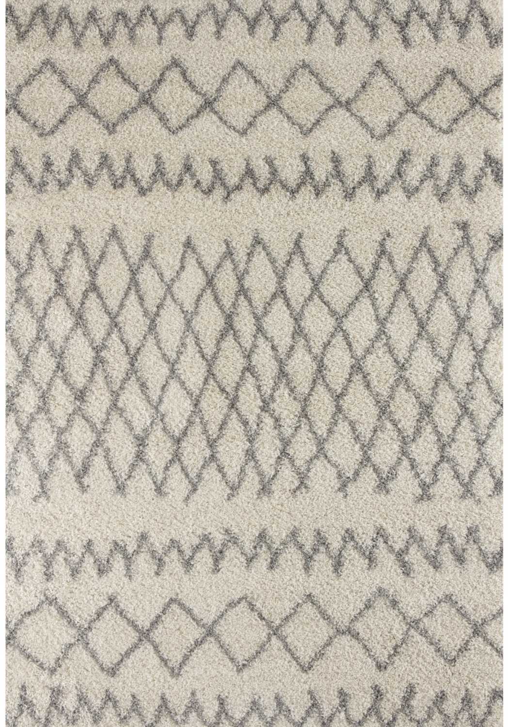 Moroccan Ivory Grey Shaggy Rug 900 | The Rugs