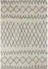 Moroccan Ivory Grey Shaggy Rug 900 | The Rugs