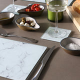 Rinkit Rectangle Glass Chopping Board Marble - 30cm x 20cm