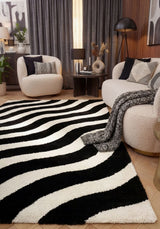 The Rugs Joli Wave Black & White Rug