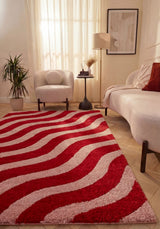 The Rugs Joli Wave Red Pink Rug