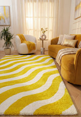 The Rugs Joli Wave Yellow & White Rug