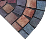 Nicoman Halfmoon Tile Barrier Doormat - Blue Edge