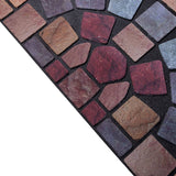Nicoman Halfmoon Tile Barrier Doormat - Blue Edge