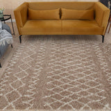 Moroccan Beige Shaggy Rug 920 by The Rugs
