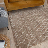 Moroccan Beige Shaggy Rug 920 by The Rugs
