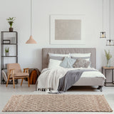 Moroccan Beige Shaggy Rug 920 by The Rugs