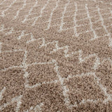 Moroccan Beige Shaggy Rug 920 by The Rugs