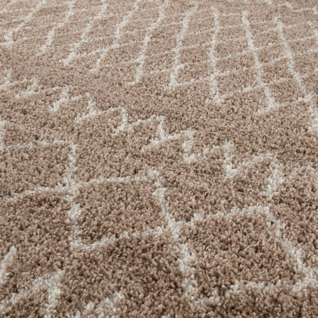 Moroccan Beige Shaggy Rug 920 by The Rugs
