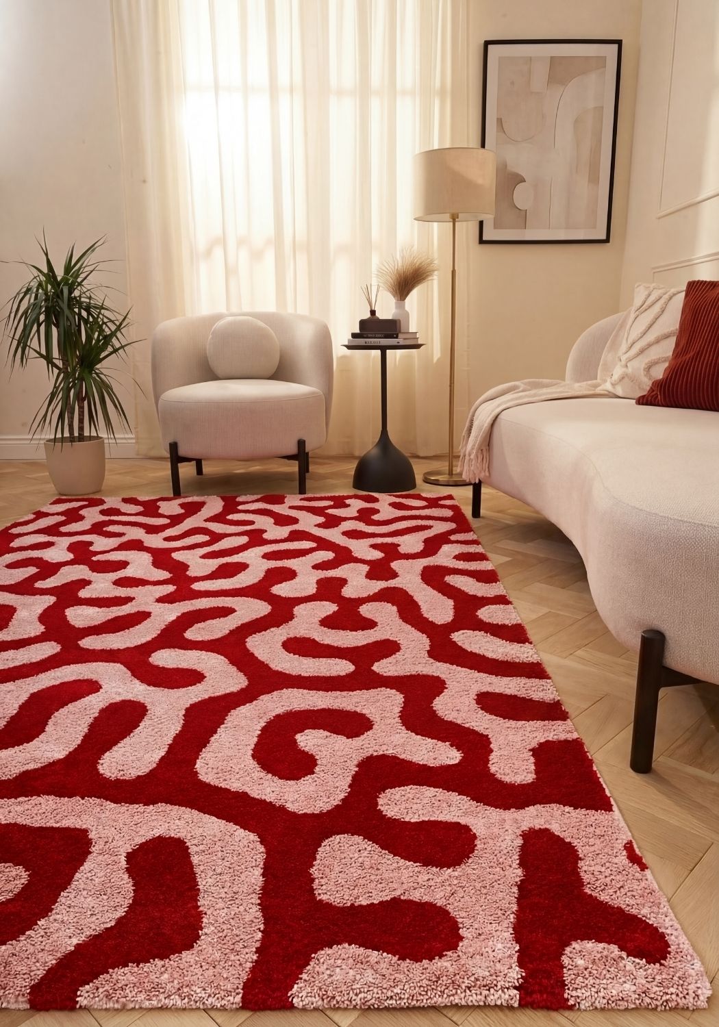 The Rugs Joli Doodle Red Pink Rug