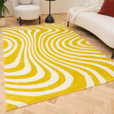 The Rugs Joli Striped Yellow White Rug