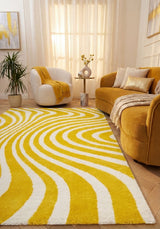 The Rugs Joli Striped Yellow White Rug