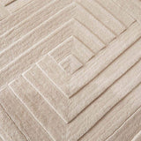 The Rugs Maze Grey Geometric Wool Rug - Hand-Tufted 17 mm