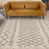 Moroccan Ivory Beige Shaggy Rug | 100% polypropylene