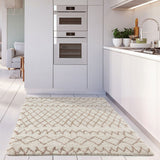 Moroccan Ivory Beige Shaggy Rug | 100% polypropylene
