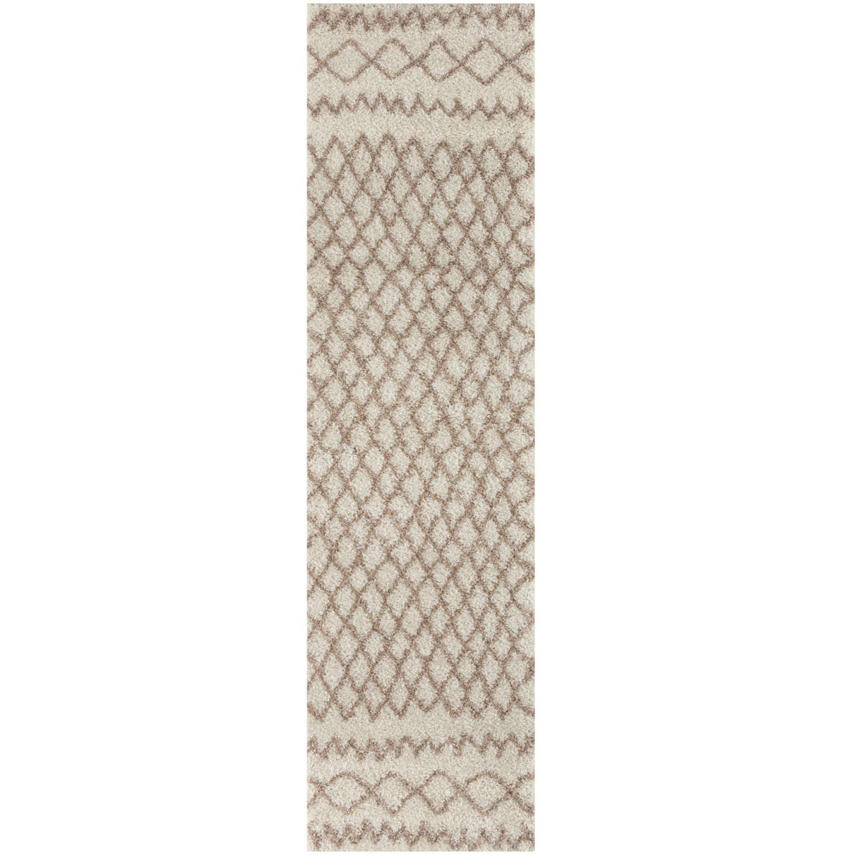 Moroccan Ivory Beige Shaggy Rug | 100% polypropylene