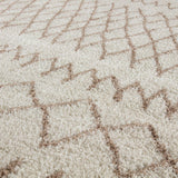 Moroccan Ivory Beige Shaggy Rug | 100% polypropylene