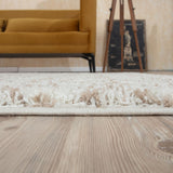 Moroccan Ivory Beige Shaggy Rug | 100% polypropylene