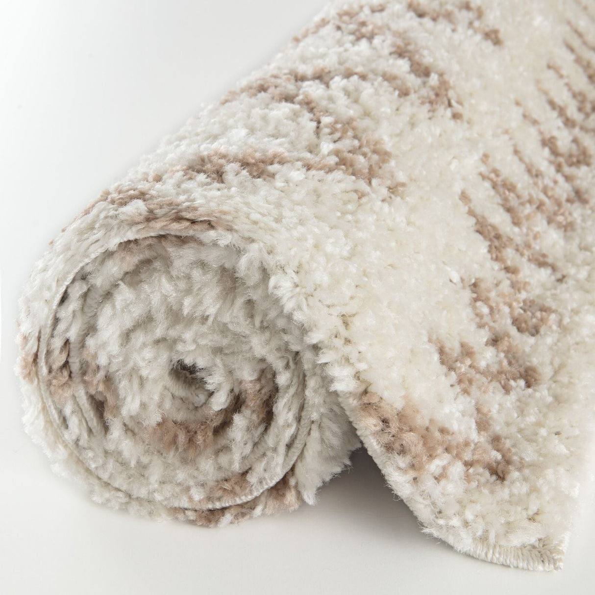 Moroccan Ivory Beige Shaggy Rug | 100% polypropylene