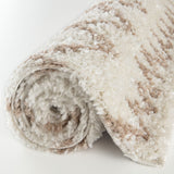 Moroccan Ivory Beige Shaggy Rug | 100% polypropylene