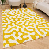 The Rugs Joli Doodle Yellow White Rug