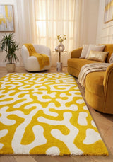 The Rugs Joli Doodle Yellow White Rug