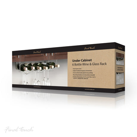 Jeray Final Touch Under Cabinet Glass Wine Rack
