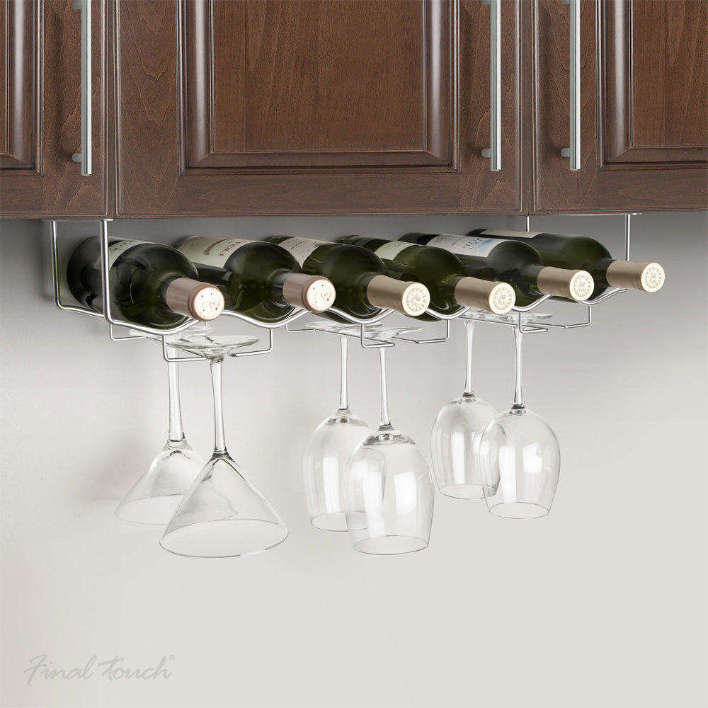 Jeray Final Touch Under Cabinet Glass Wine Rack