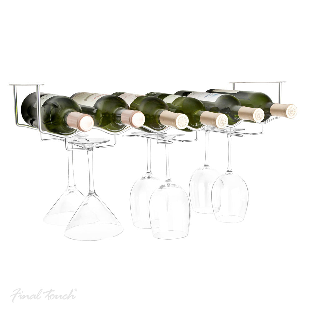 Jeray Final Touch Under Cabinet Glass Wine Rack