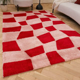 The Rugs Joli Checkered Red Pink Rug
