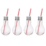Jeray Bar Bespoke Edison Light Bulb Glasses, 400ml, Pack of 4