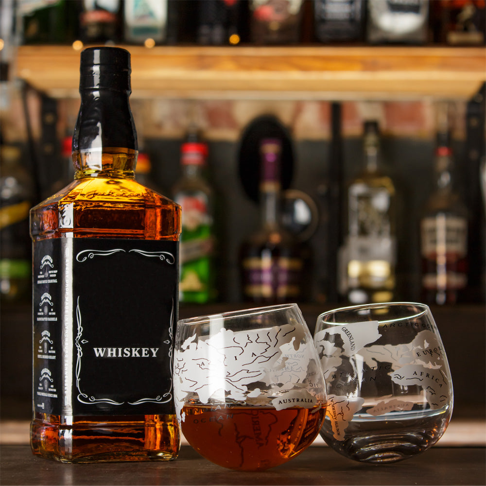 Jeray Bar Originale Globe Rocker Glasses, Pack of 2, 300ml